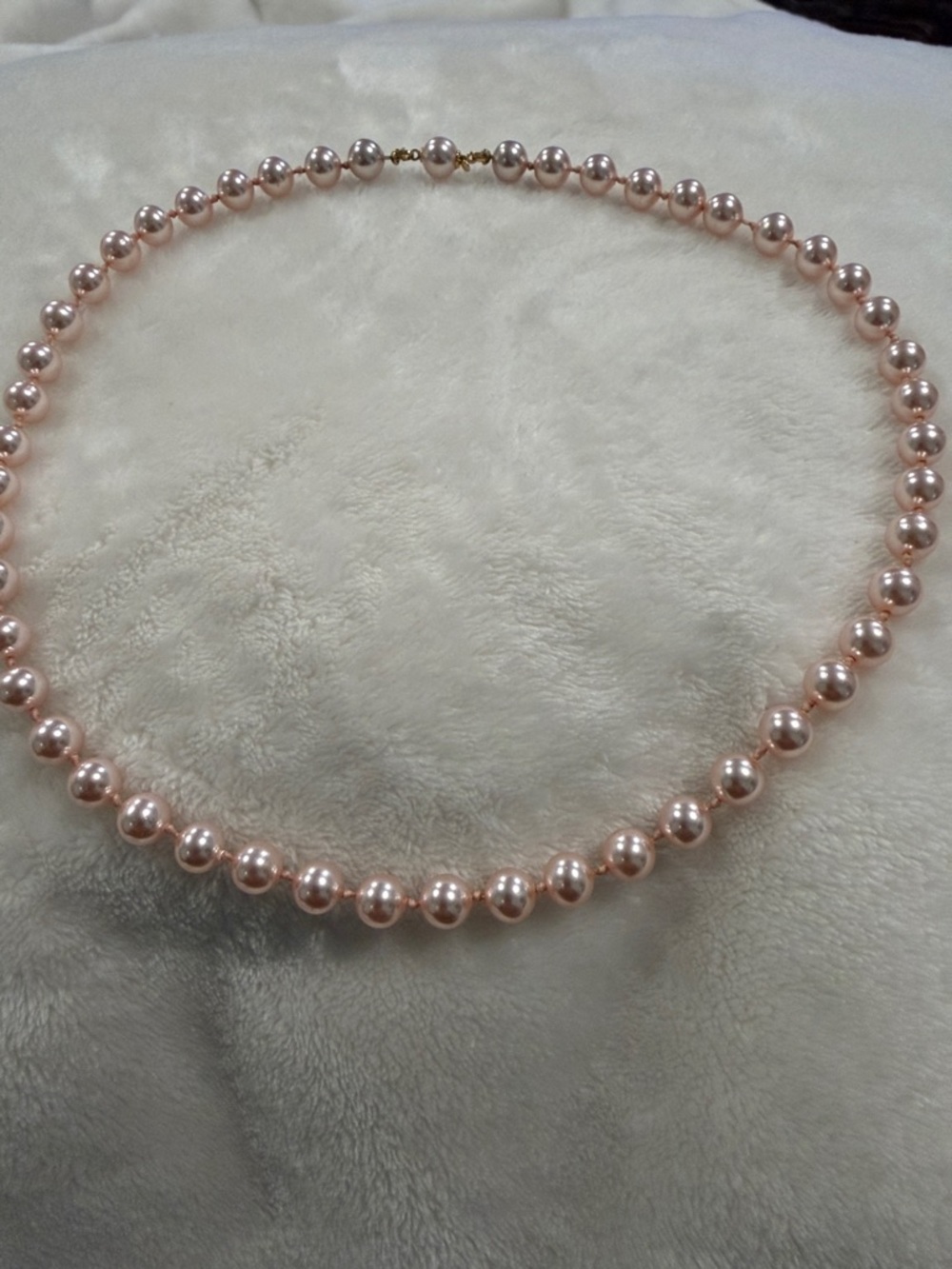 Vintage-PatPat Light Pink Faux Pearl Necklace Strand